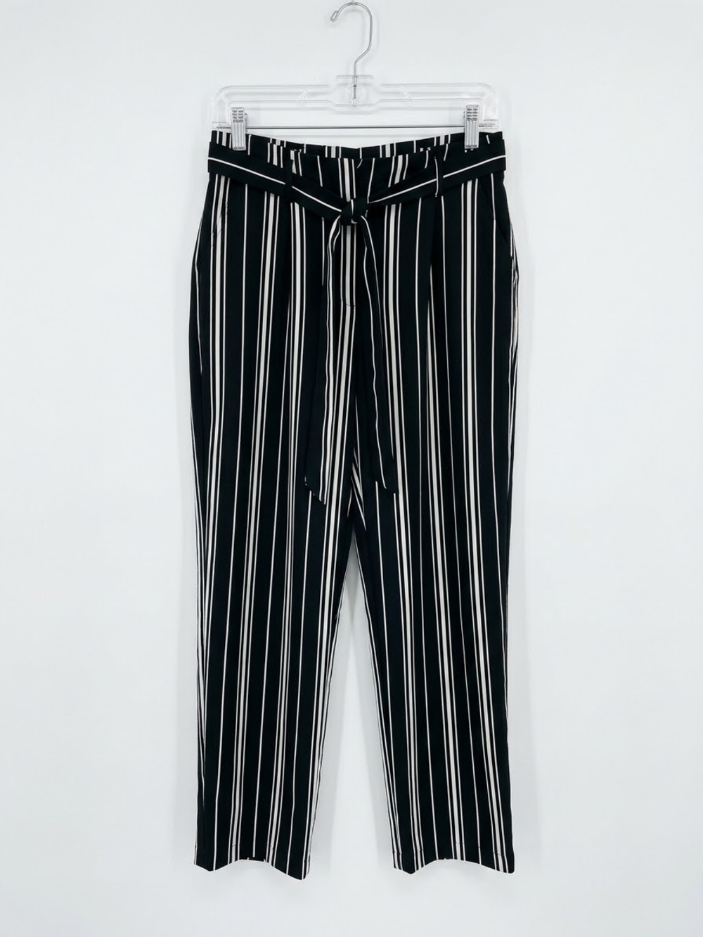 Women's Dress Pants with Tie Belt & Pockets